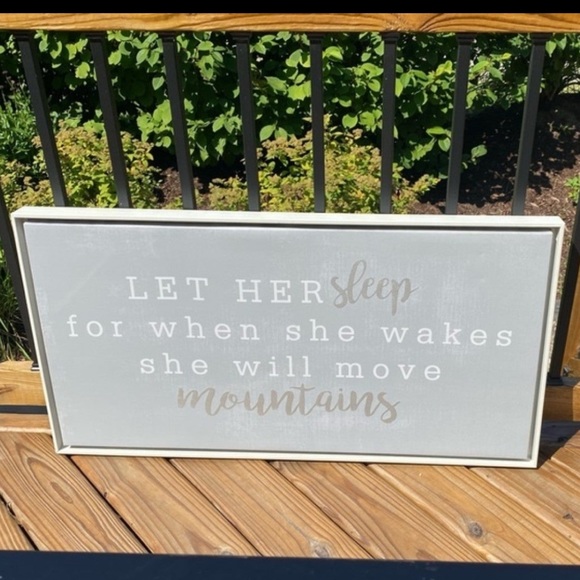 Wood Frame Whitewash Canvas Art woman/ girl Bedroom Wall Deco Art Grayish/purple - Picture 2 of 6